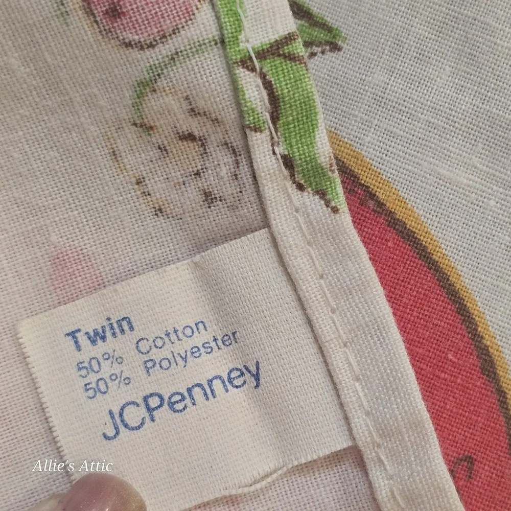 Vintage Strawberry Shortcake Friends Twin Sheet Set Fitted Flat Pillow Case 3 Pc